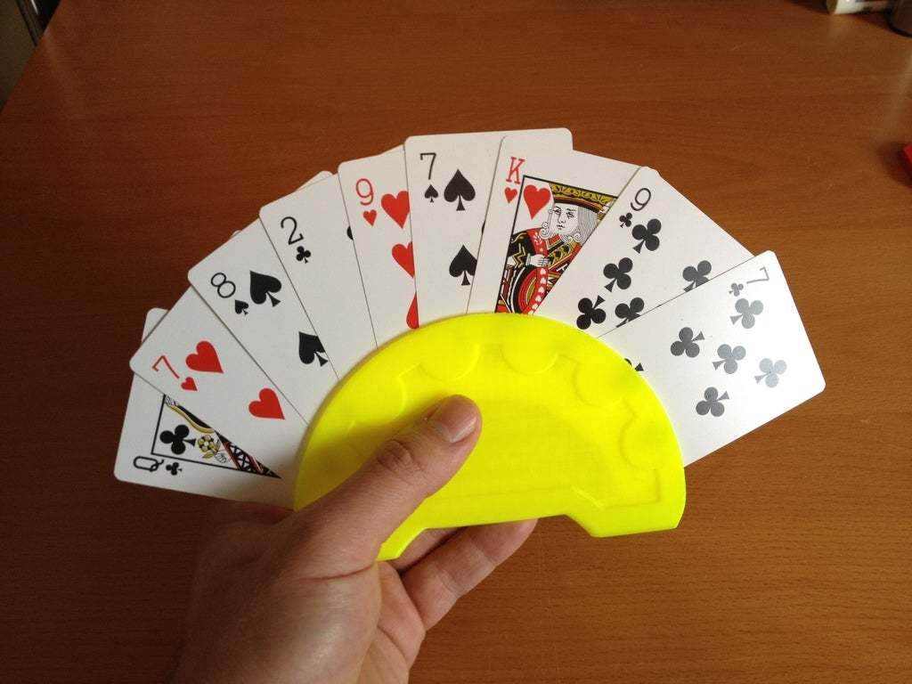Now you can easily see but not have to hold the cards in your hand
