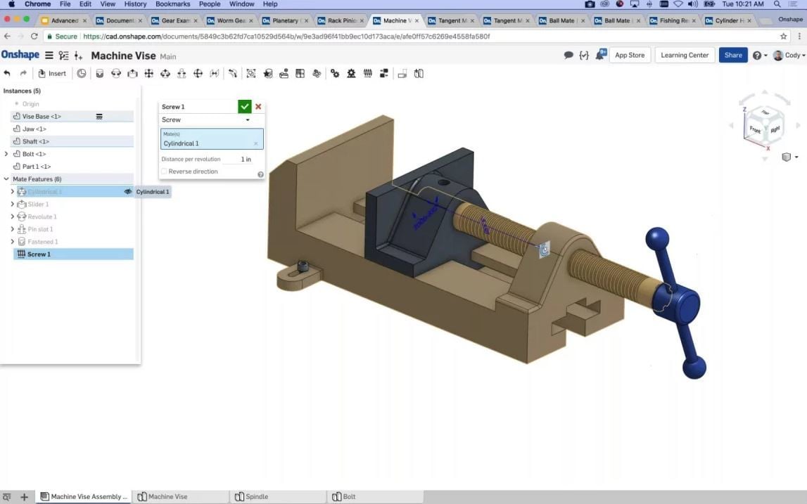 Onshape has a bunch of different and useful assembly tools
