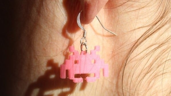 This retro earring was printed in just 10 minutes!