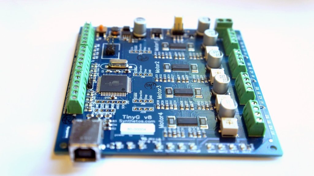 The TinyG CNC controller has an integrated Arduino Mega