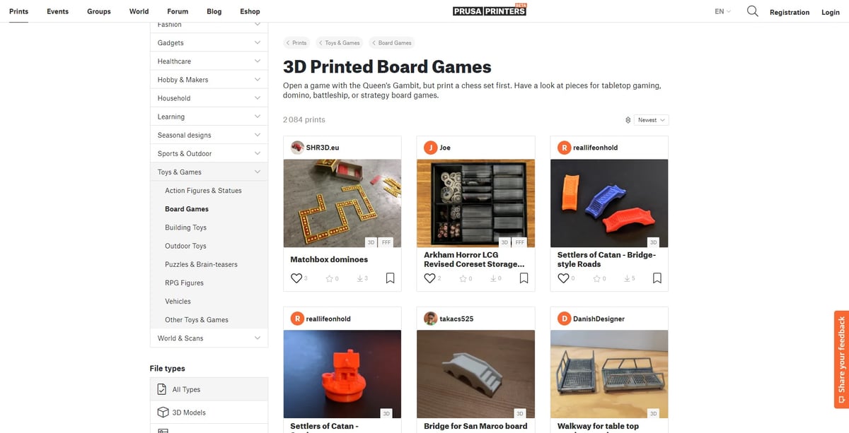 board games - Most Downloaded 3D Models of All Time