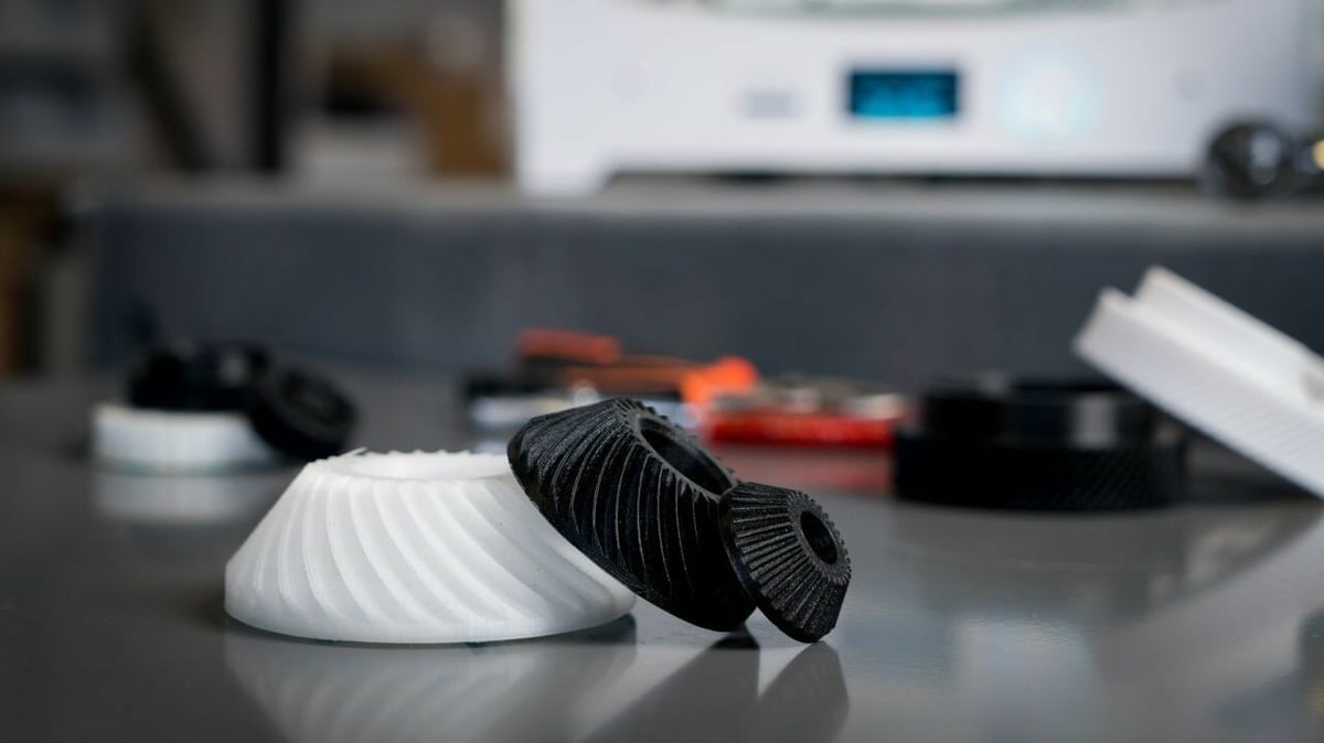 Gears printed out of Ultimaker Nylon