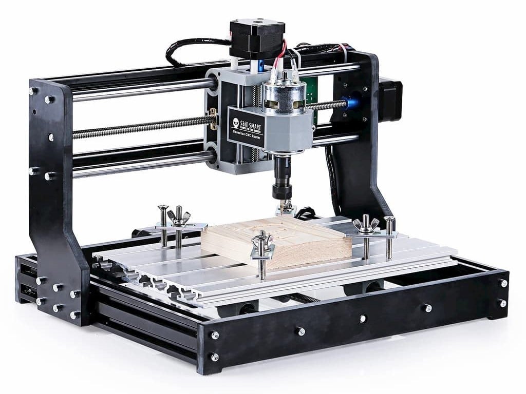 The CNC 3018 (Pro) does precision cutting on a variety of materials