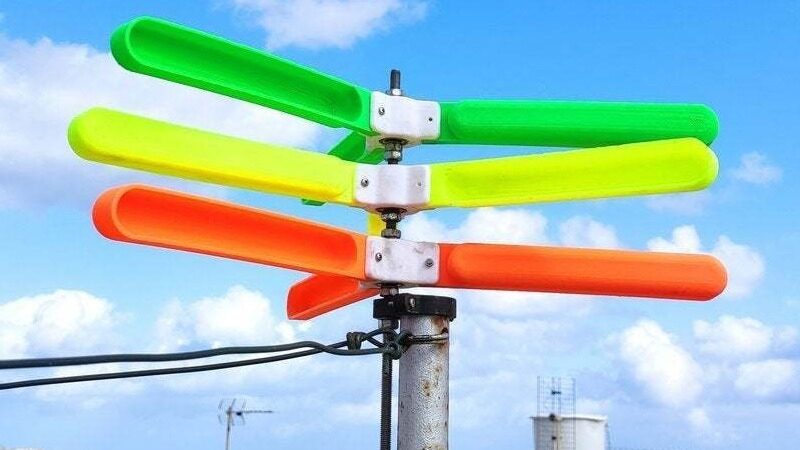 You can easily customize this contra-rotating wind turbine