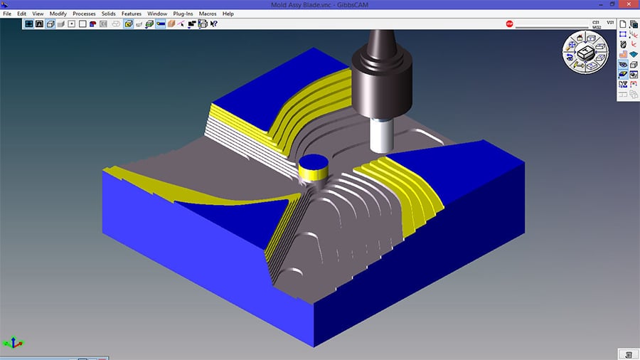 GibbsCAM is yet another high-end professional tool capable of handling multi-axis machining operations