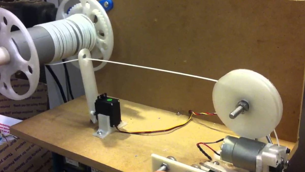Filament is next wound around a spool