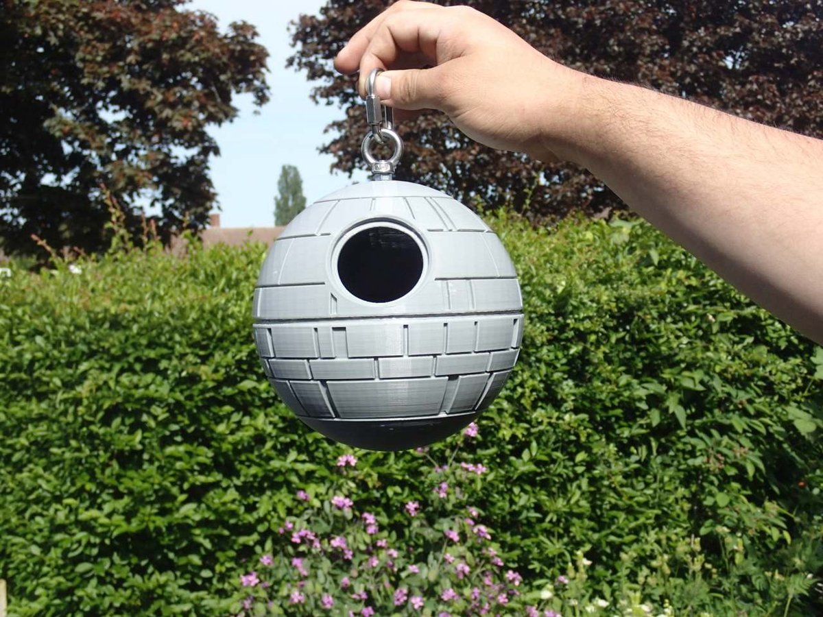 Change the connotation of the Death Star with this cool birdhouse