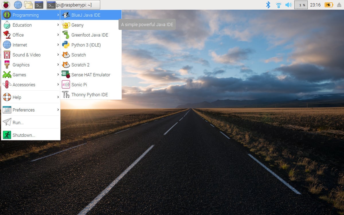 Raspberry Pi OS desktop