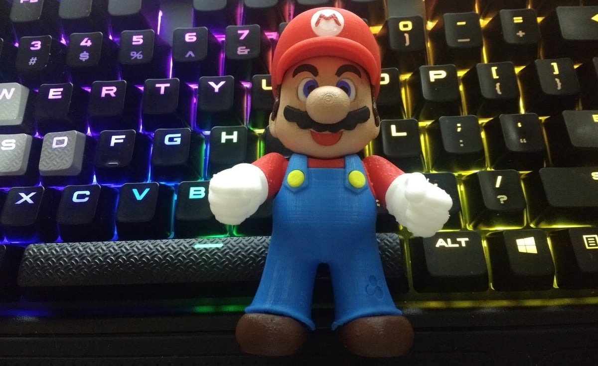 This Super Mario action figure was printed on Anet A8 3D printer