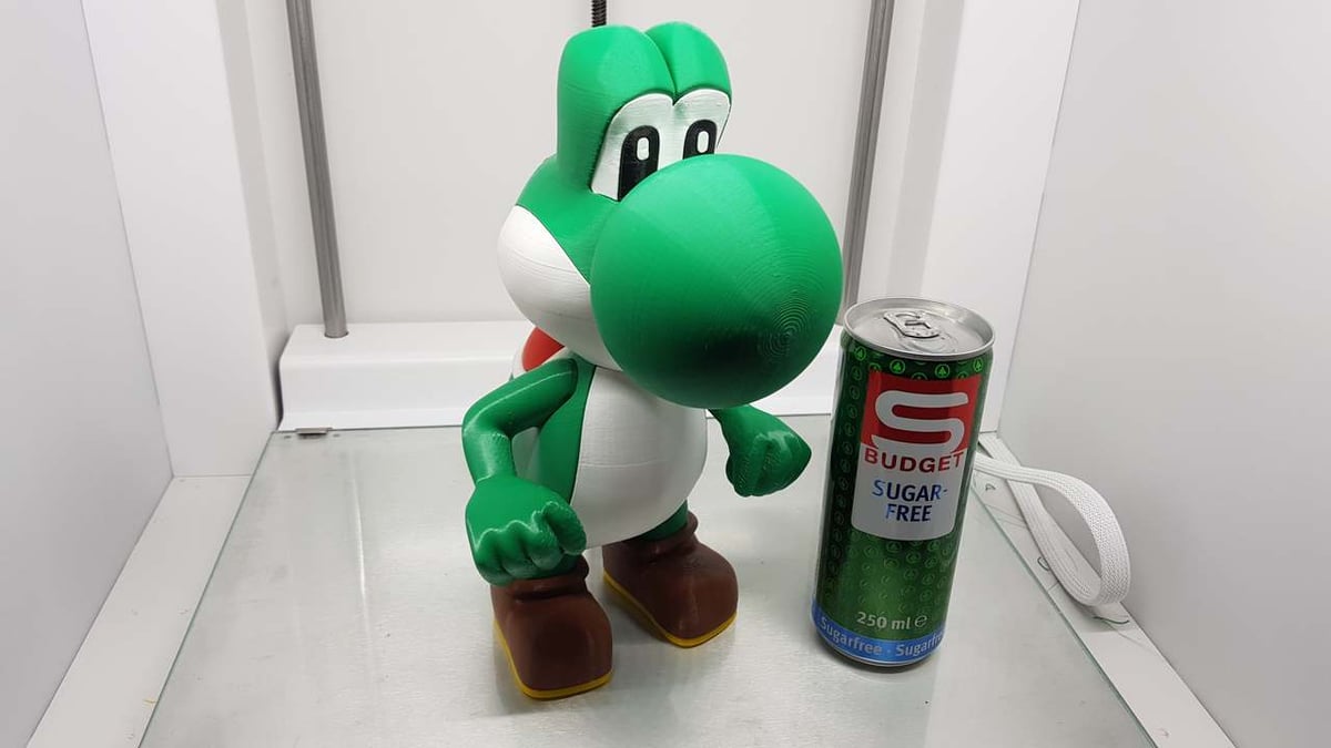 This Yoshi is giant compared to this soda can!