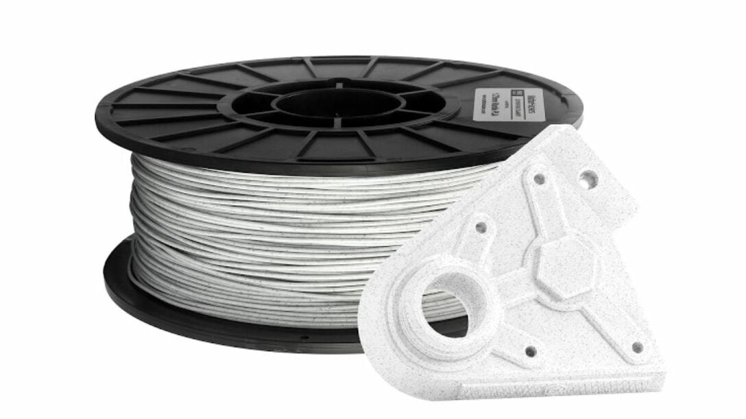 MatterHackers offers marble filament in PLA and PETG material