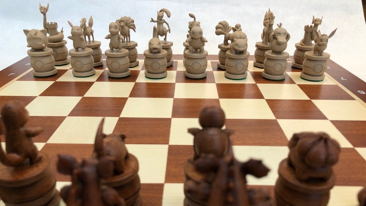 STL file practical and design chess board ♟️・3D printable model