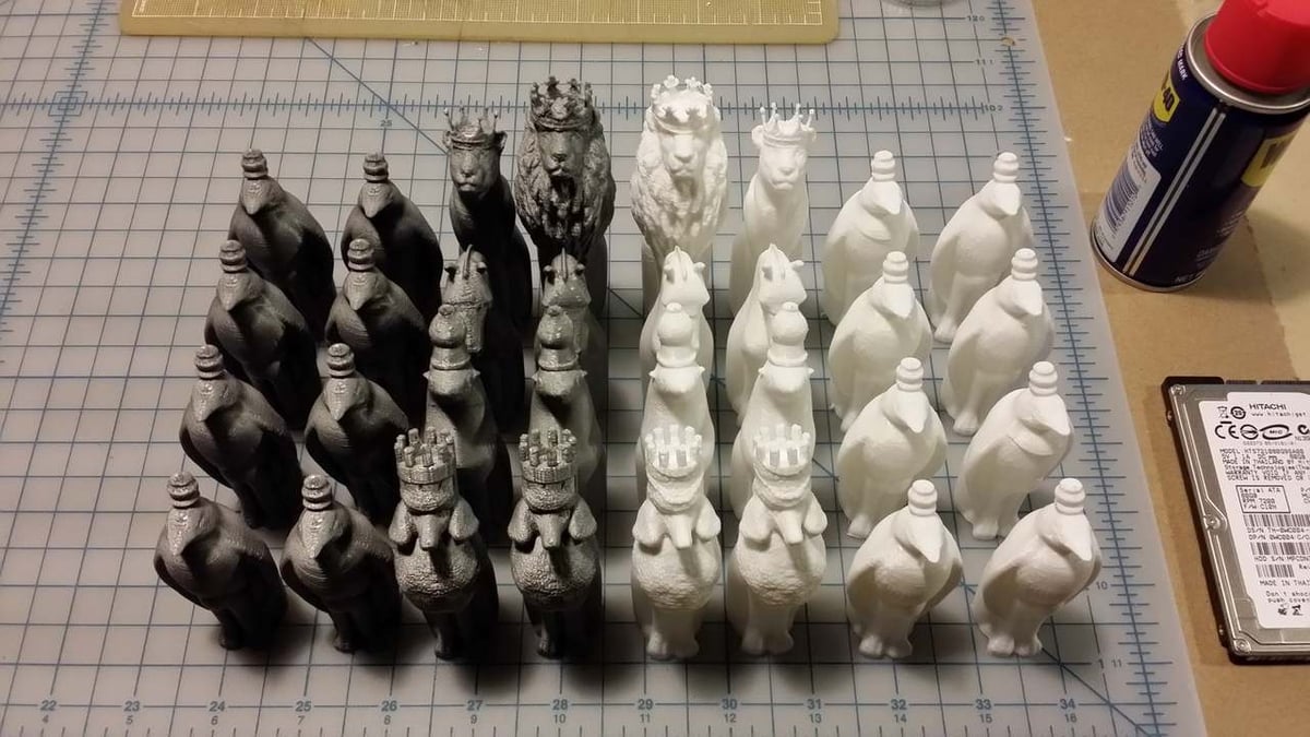 STL file Chess set, Angled edition・3D printing idea to download・Cults