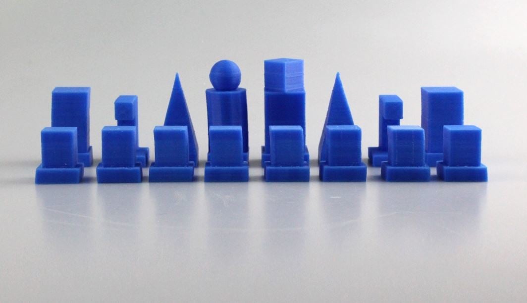 This chess set was inspired by one created at Bauhaus Weimar
