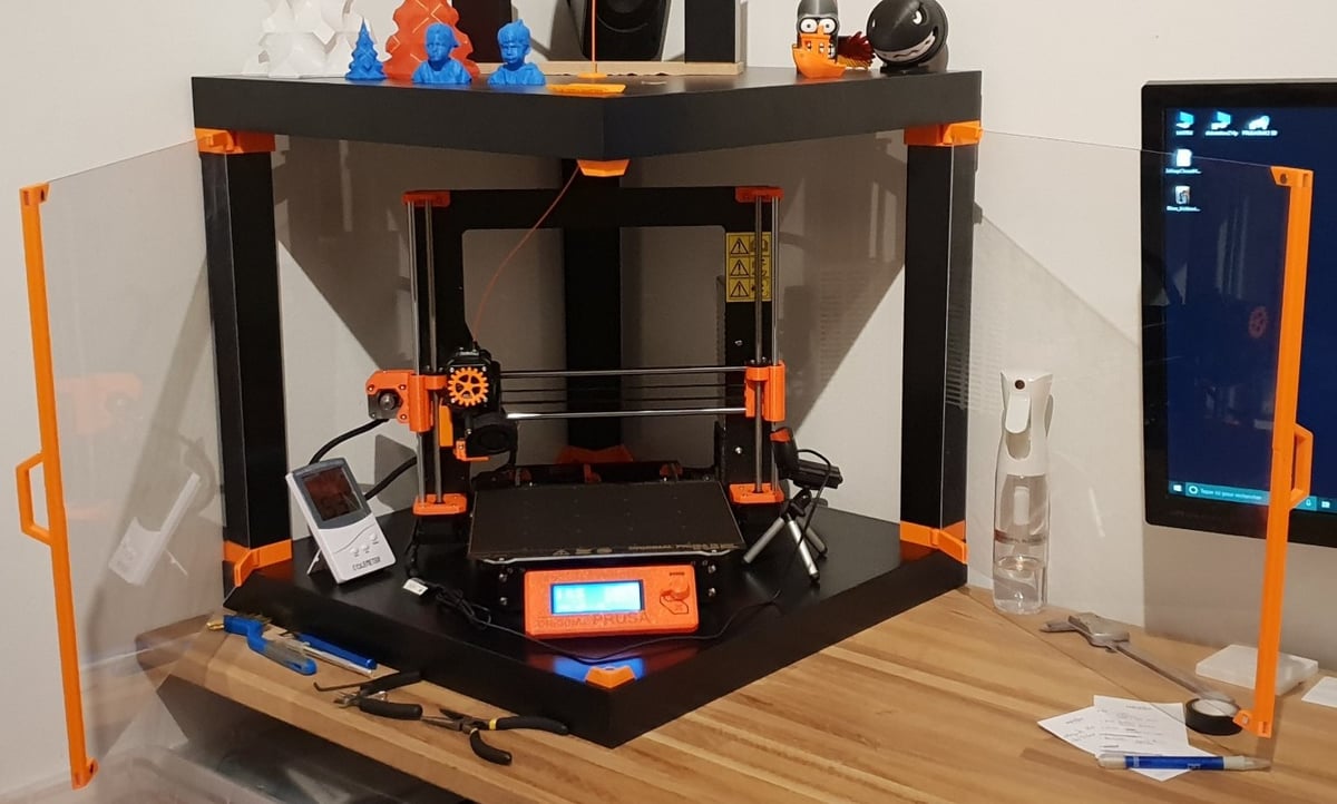 An enclosure keeps heat in and allows you to print ABS and ASA