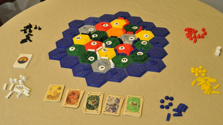This completely 3D printed Catan board is simple and relatively fast to make