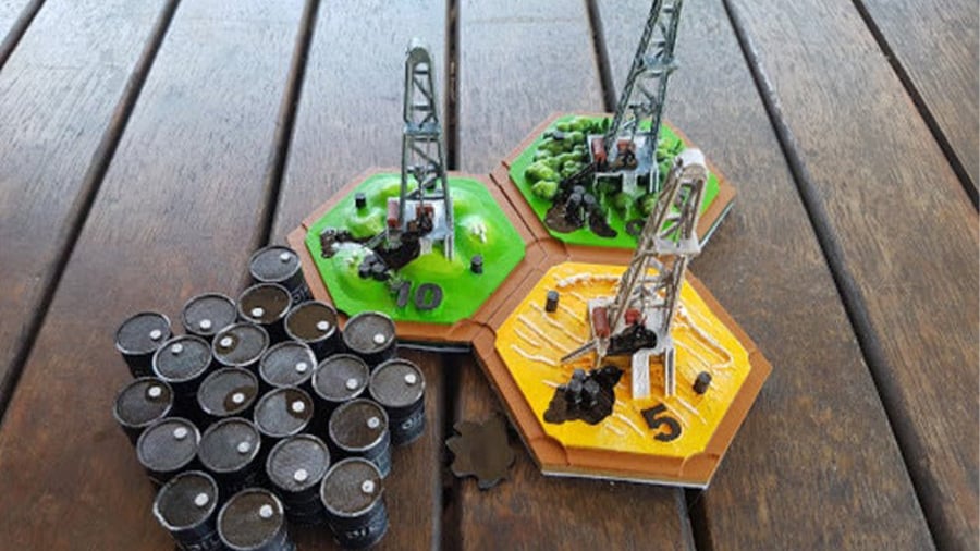 These models will expand your gameplay to the Oil Springs of Catan version