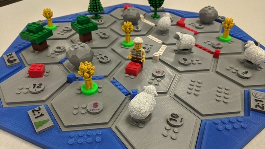 Recreate your tiles whenever you want with the Lego Catan tiles