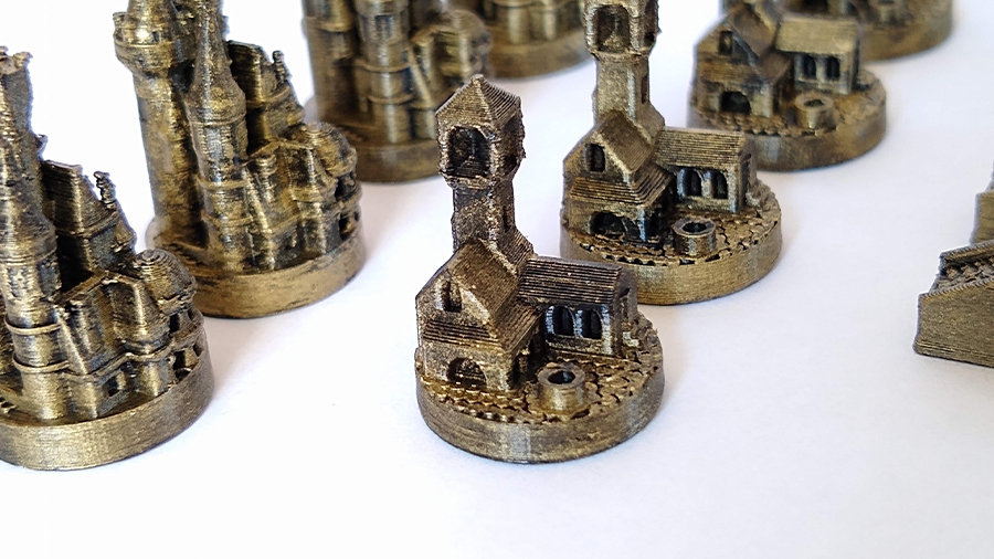 These detailed pieces would be great addition to your original Catan board or a 3D printed one