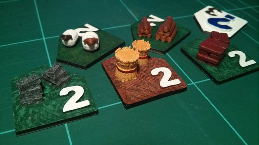 3D harbor pieces for either replacing that lost token or simply upgrading your board