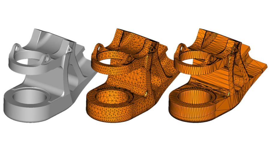 Converting a solid body to an STL is digital simplification that results in information loss