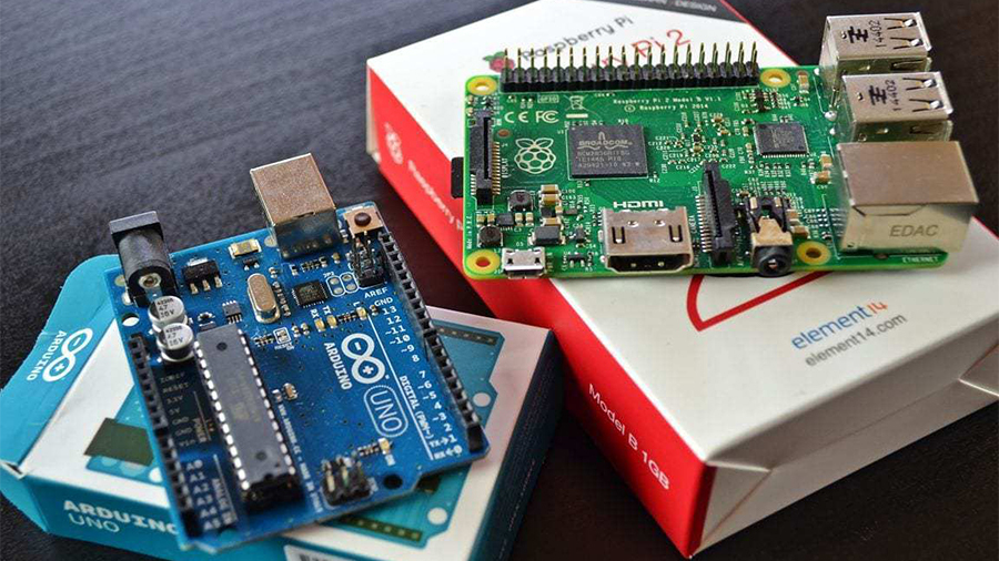 The Raspberry Pi and Arduino are different processors altogether