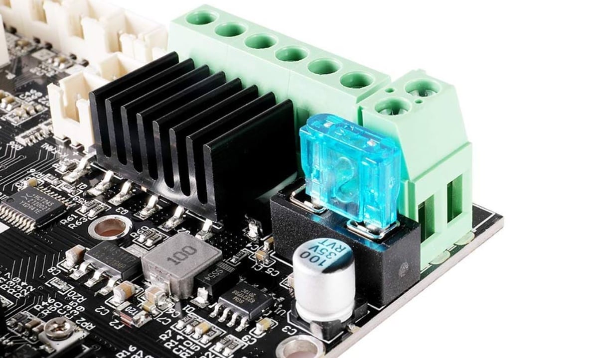 Creality's V4.2.X boards have a fuse to help prevent electrical issues and hazards