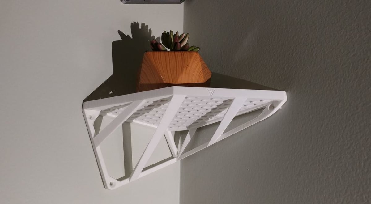 You can print this shelf with just 90 grams of filament