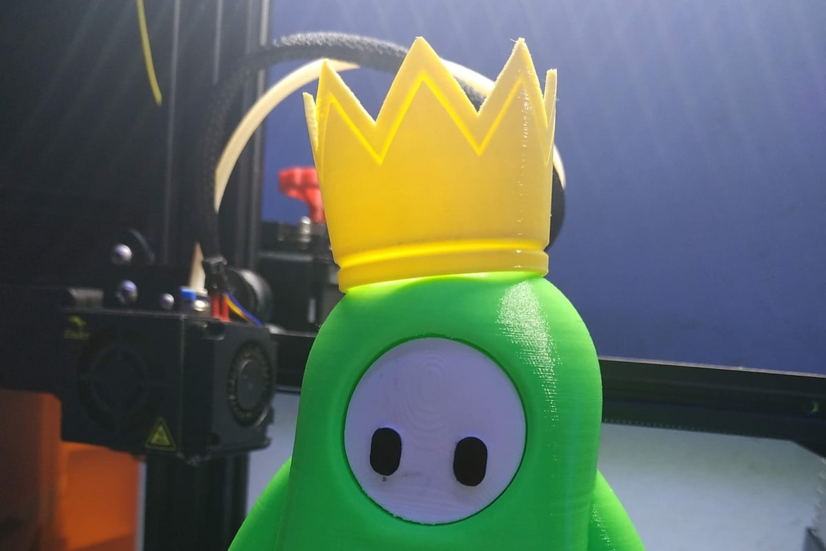 Crown yourself a winner with this 3D printed Fall Guys crown