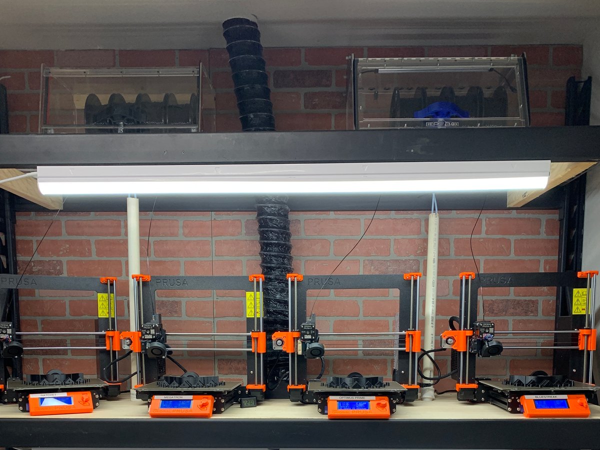 Repkord makes filament dryboxes, which help keep costs low for a print farm