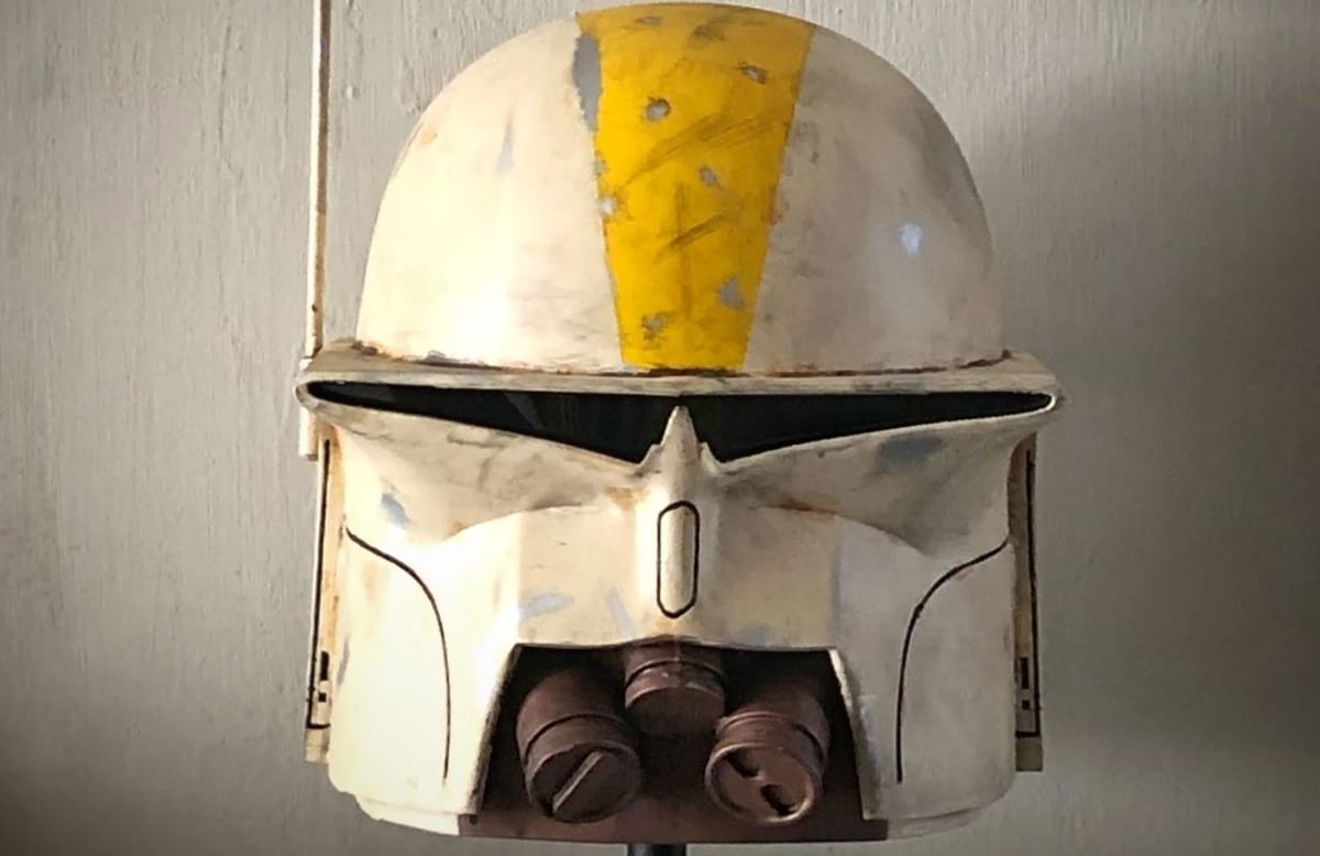 This design was based on another Boba Fett concept helmet made by a concept designer for Star Wars