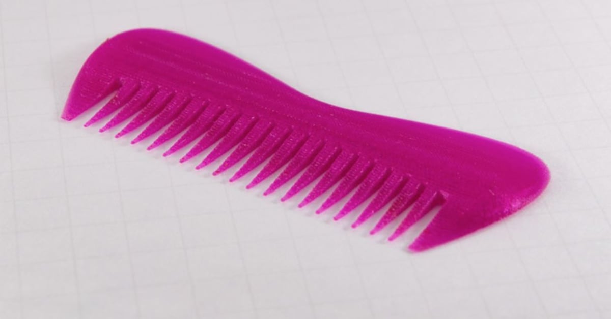 This comb was designed in Fusion 360