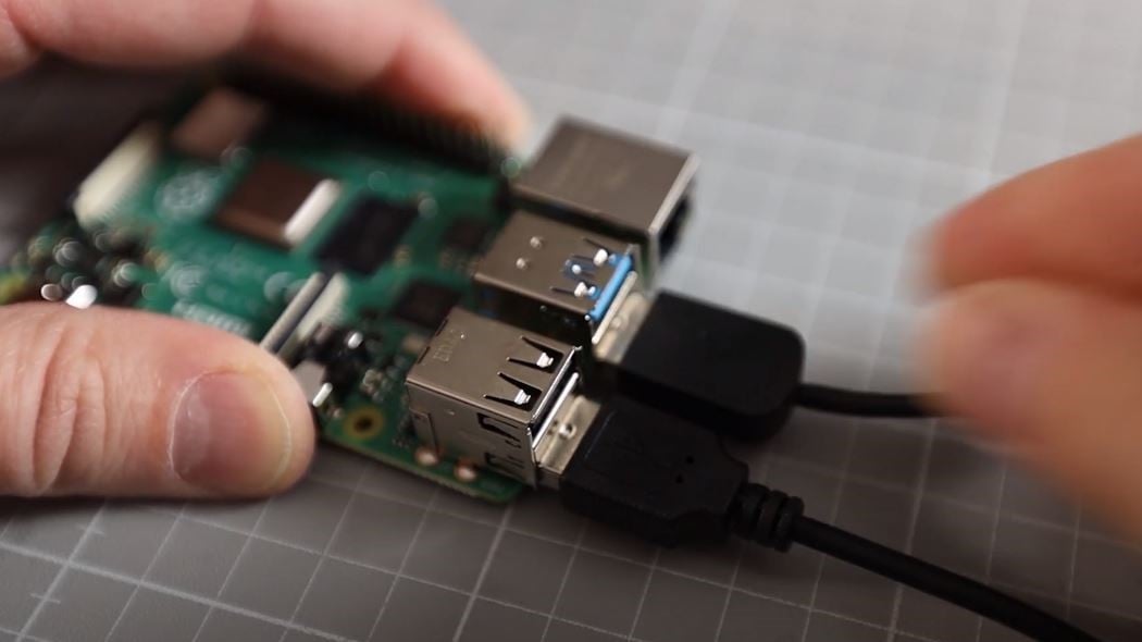 Connecting a Pi to a printer is as simple as plugging in a USB cable