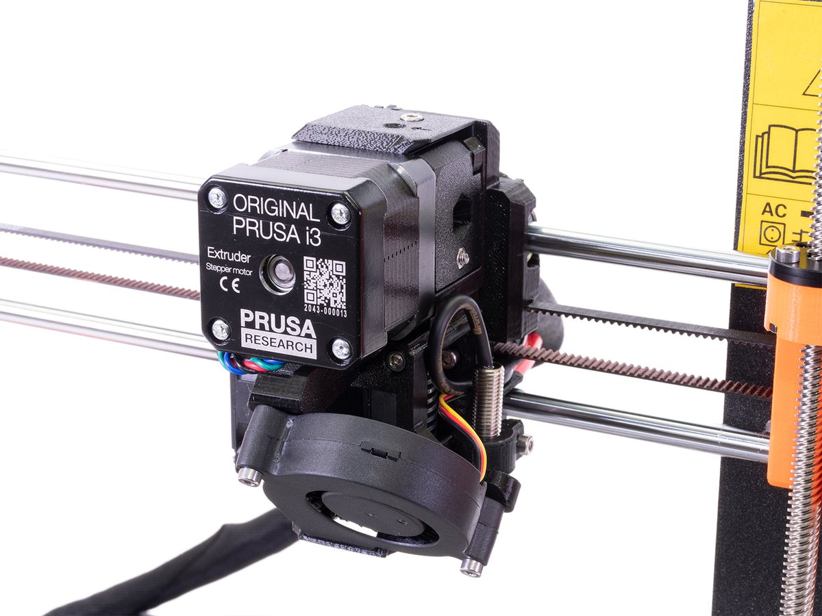 A close-up of the MK3S+ extruder