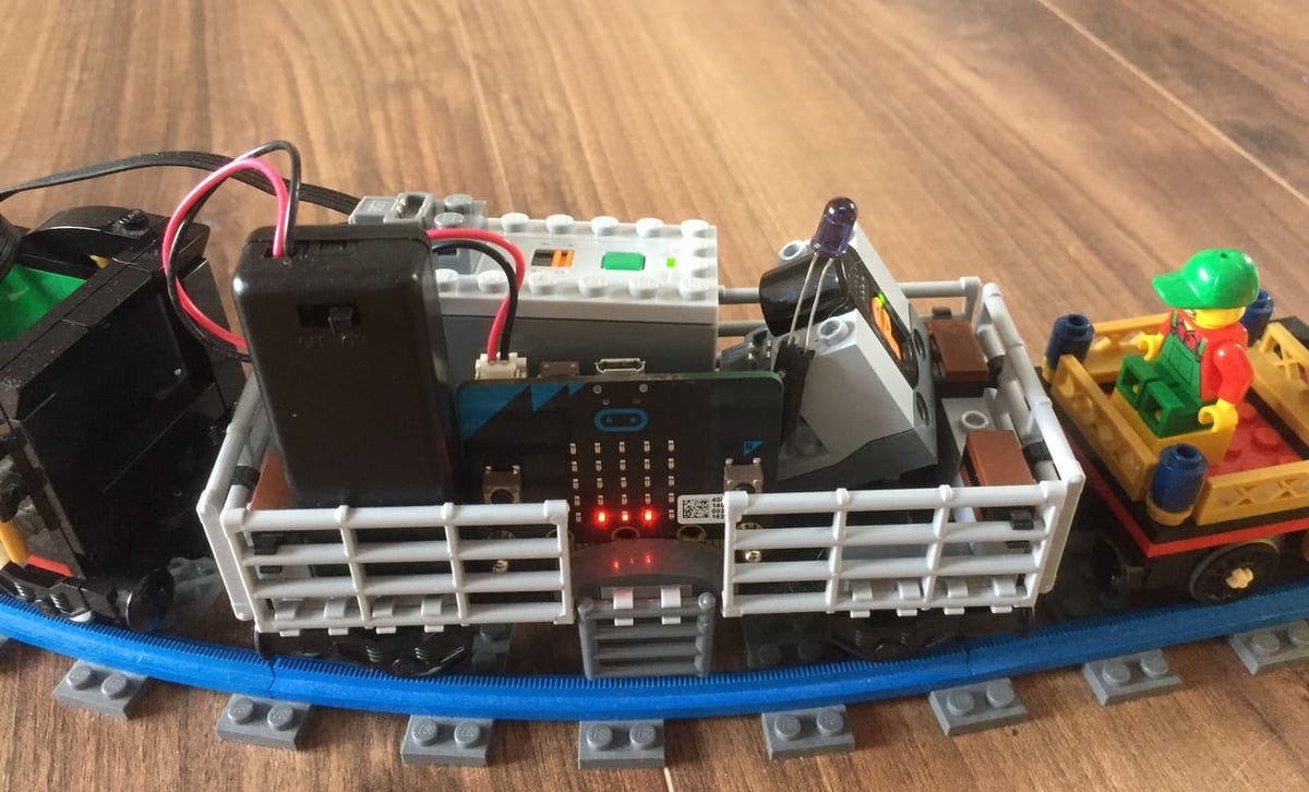Control your Lego Power Functions motors using the Micro Bit, an infrared LED and MakeCode