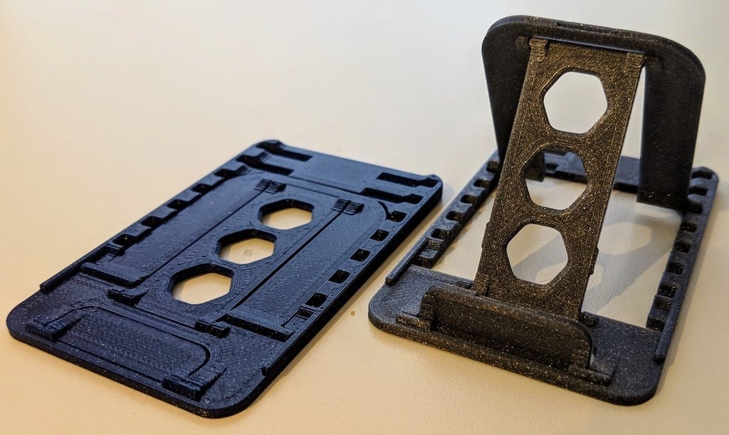 The print-in-place hinge joints offer an extremely low profile