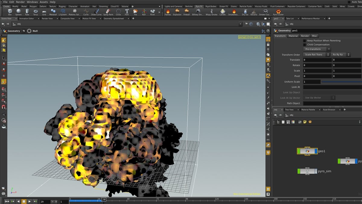 Foto de Software 3D gratuito / Programa de desenho 3D gratuito: Houdini Apprentice