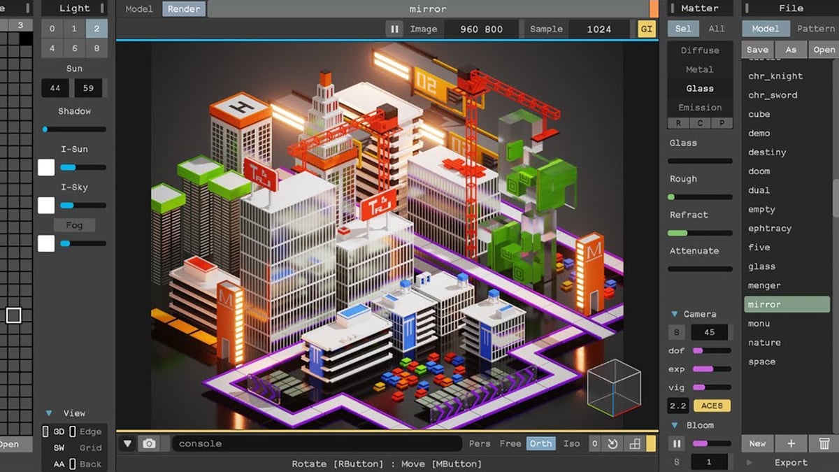 Foto de Software 3D gratuito / Programa de desenho 3D gratuito: MagicaVoxel