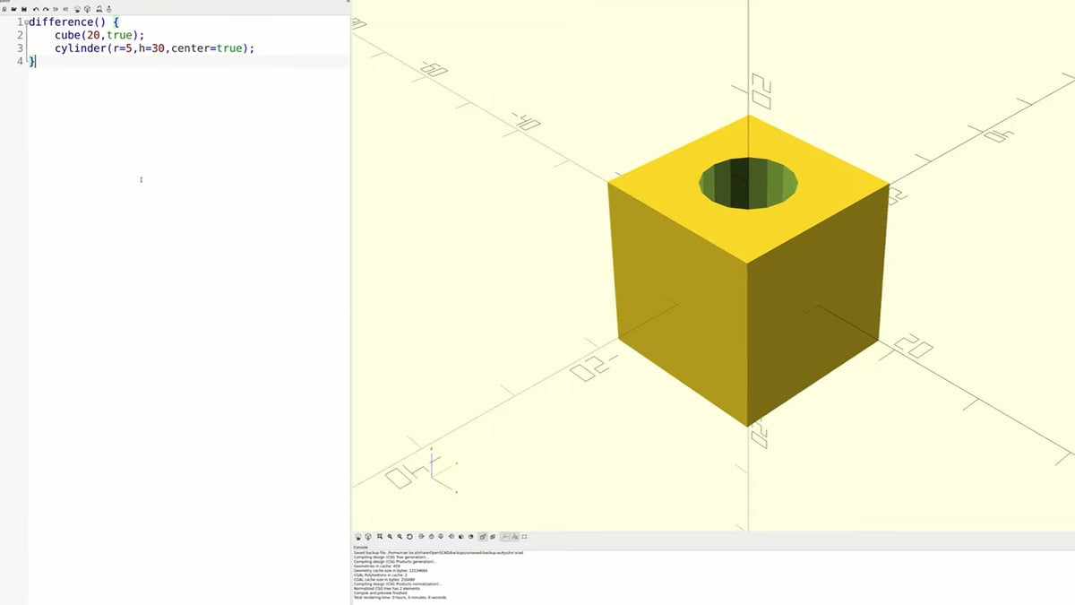 Imagen de Programas de diseño 3D gratis / Programas 3D gratis: OpenSCAD