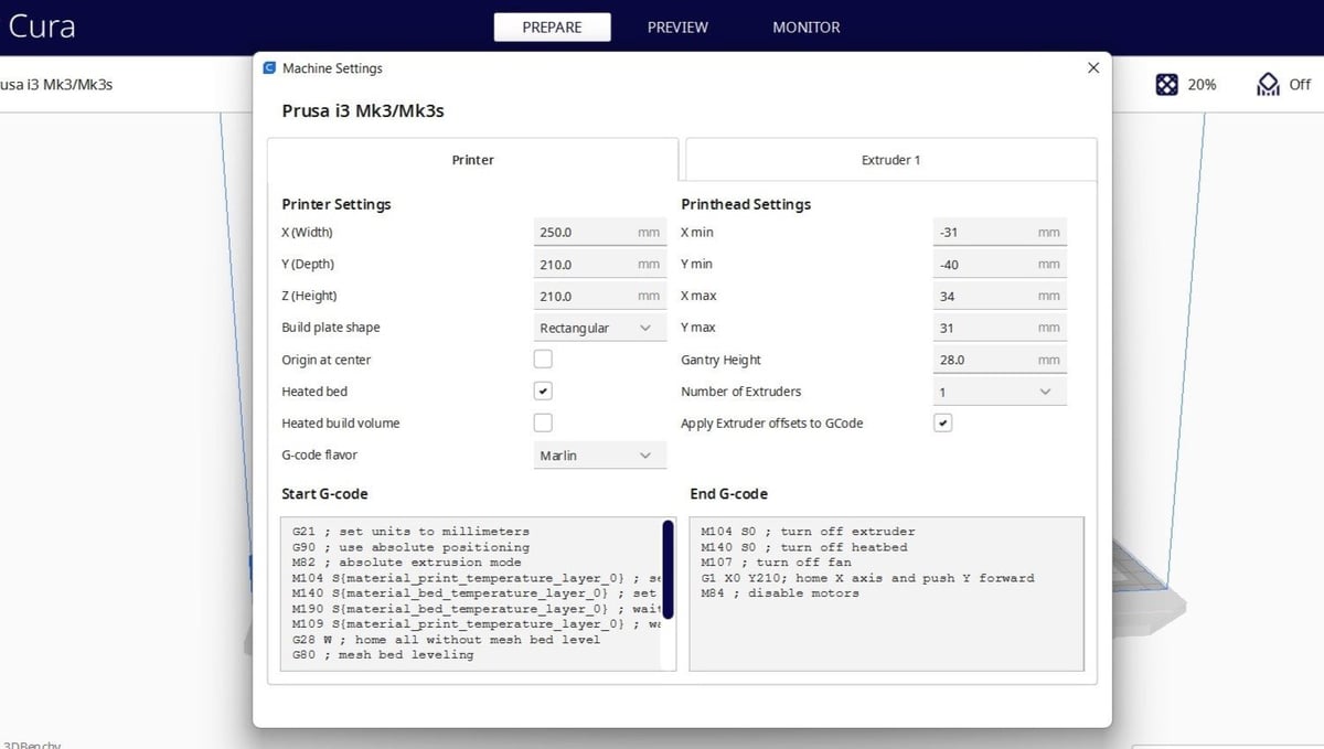 g code - What Setting In Cura Determines The Value Of G1 E-{switch_extruder_retraction_amount}  At The Beginning Of A Print? - 3D Printing Stack Exchange