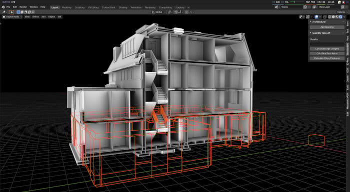 Imagen de Mejores programas de arquitectura 3D/BIM: Blender