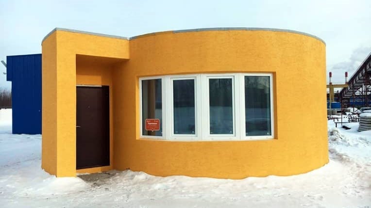 Apis Cor's rotor house in Russia cost around $10,000, including interior finishings