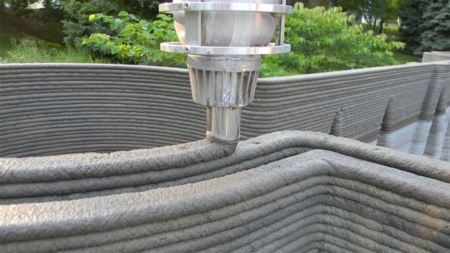 Construction 3D printing feedstock can be made out of recycled materials