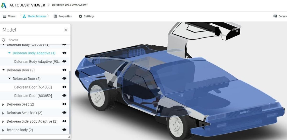Autodesk Viewer enables you to visualize DXF and other formats