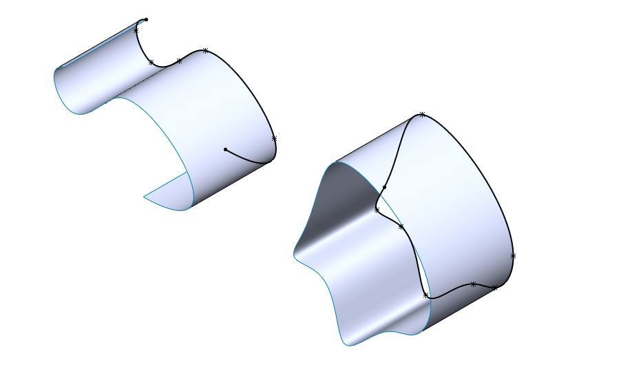 Extrude surfaces can be done with open as well as closed sketches
