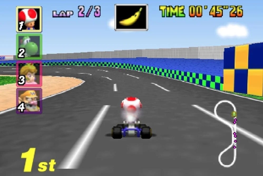 Getting hit by a blue shell in Mario Kart 64 is still frustrating