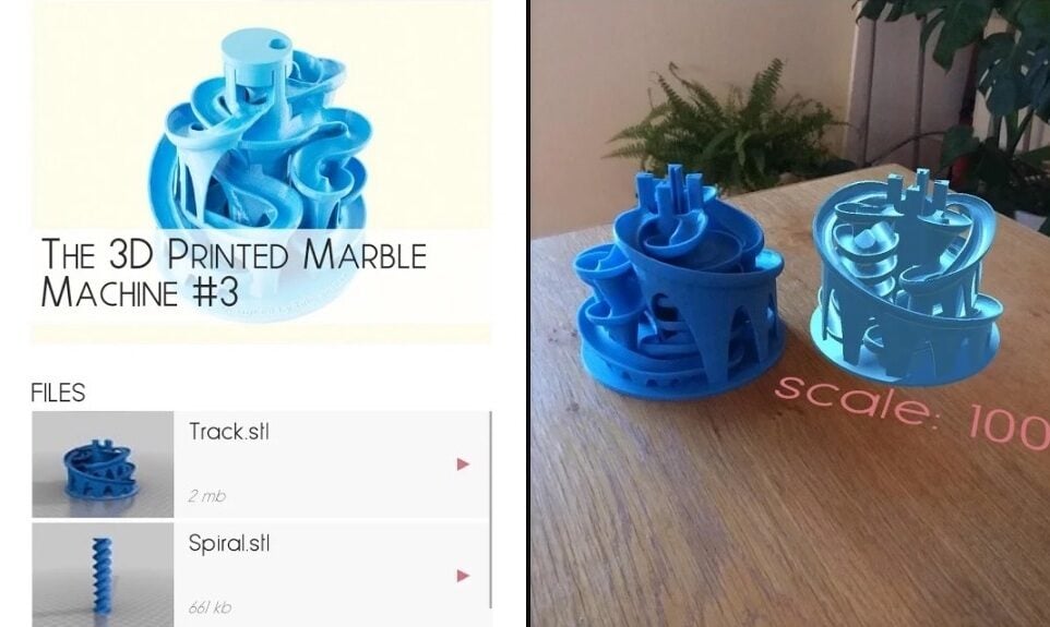 Augmented reality allows you to visualize your 3D prints in real life
