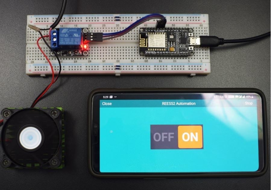 RemoteXY is an easy way to create apps that control projects through a smartphone