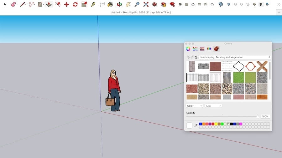 SketchUp's uncluttered and clean UI favors simplicity