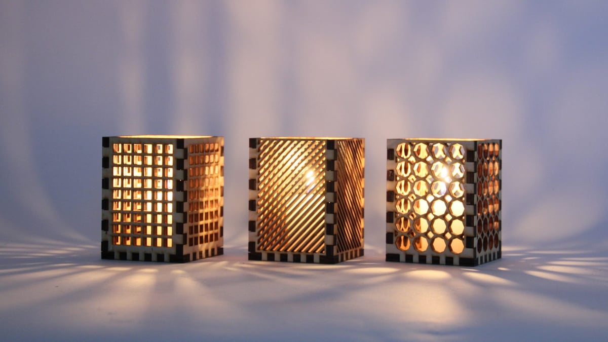 Laser Cut Lamp Designs Lighting SVG Laser Cut File